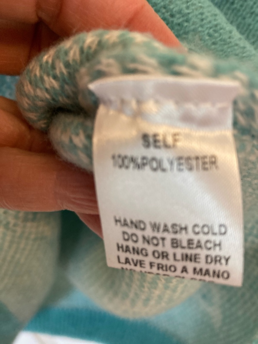 easel NWT Seafoam Crewneck Sweater with White Heart - Picture 6 of 9